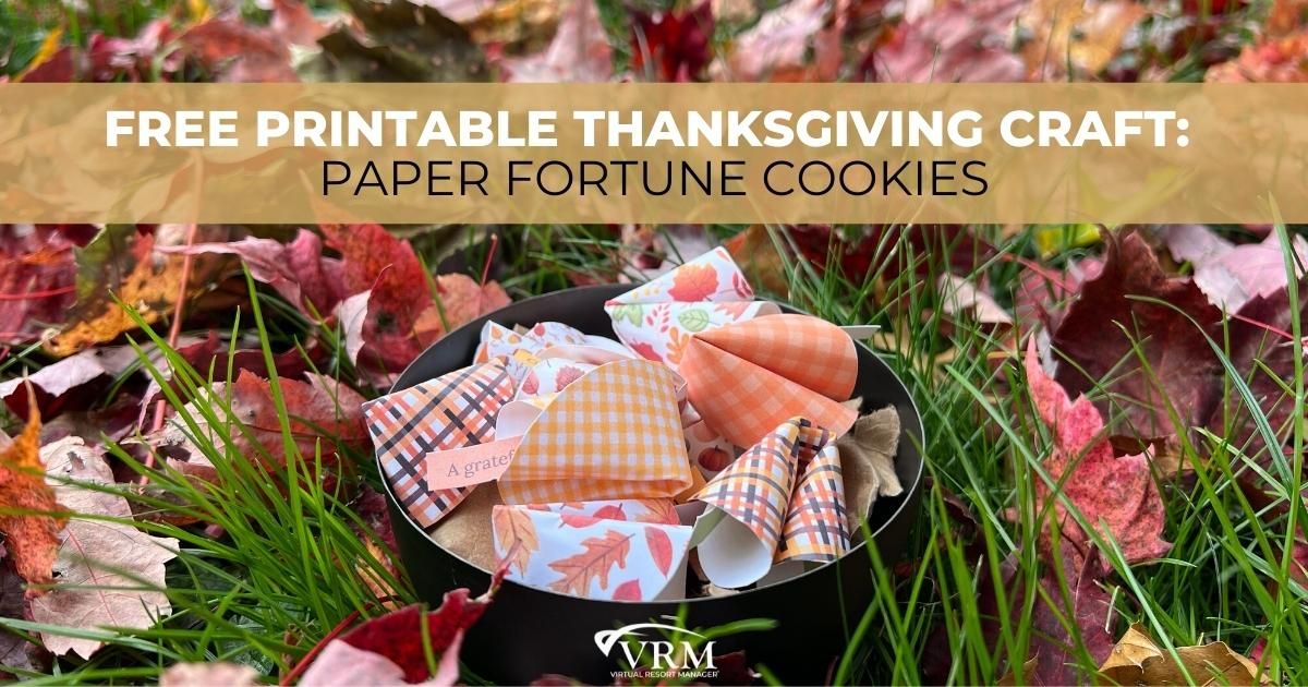 Free Printable Thanksgiving Craft, Paper Fortune Cookies