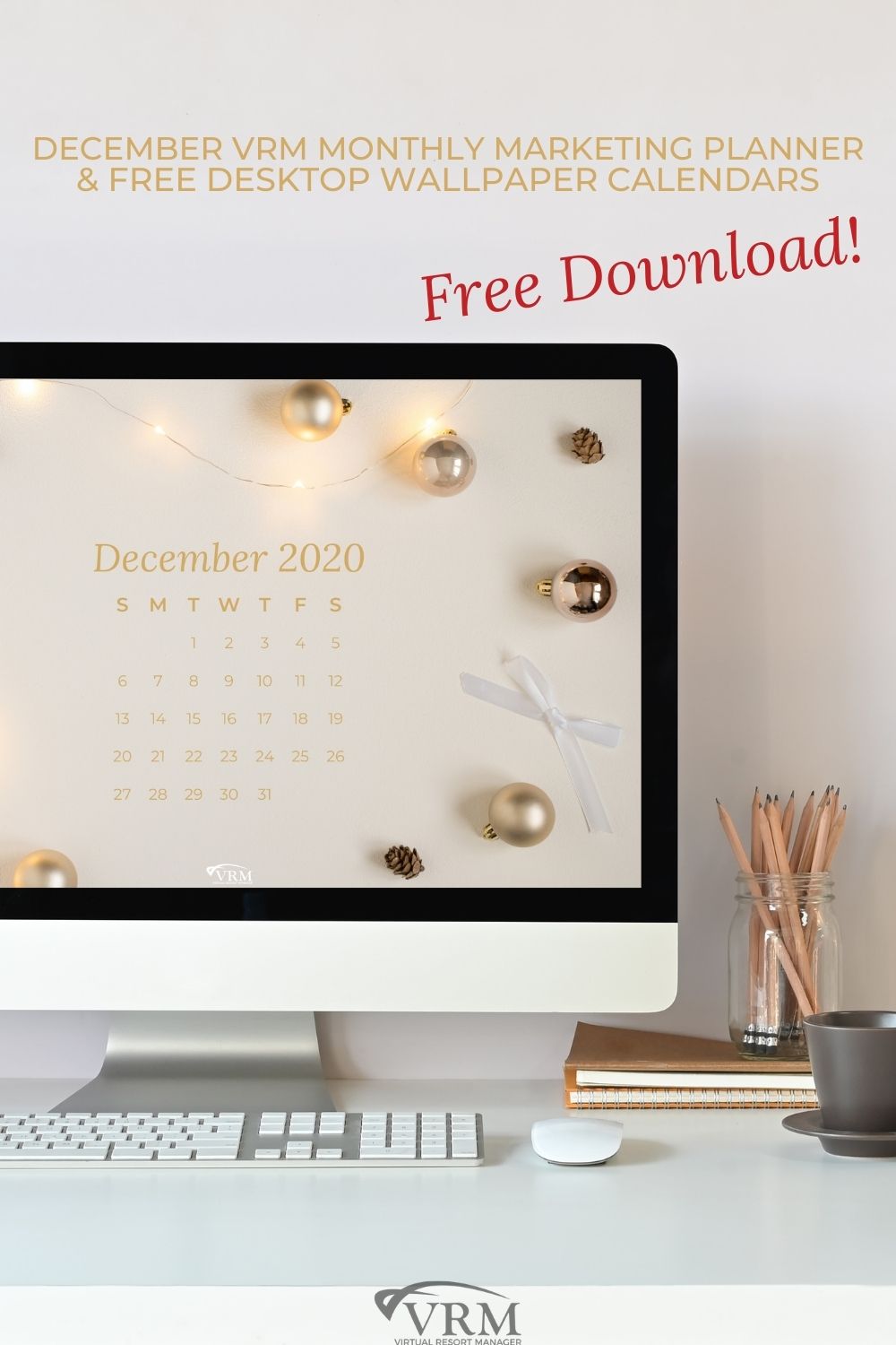 December VRM Monthly Marketing Planner and Free Desktop Wallpaper Calendars Pinterest