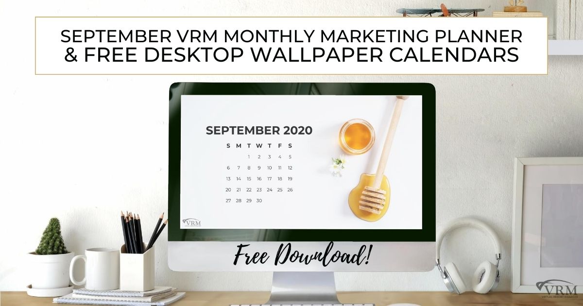 September VRM Monthly Marketing Planner and Free Desktop Wallpaper Calendars