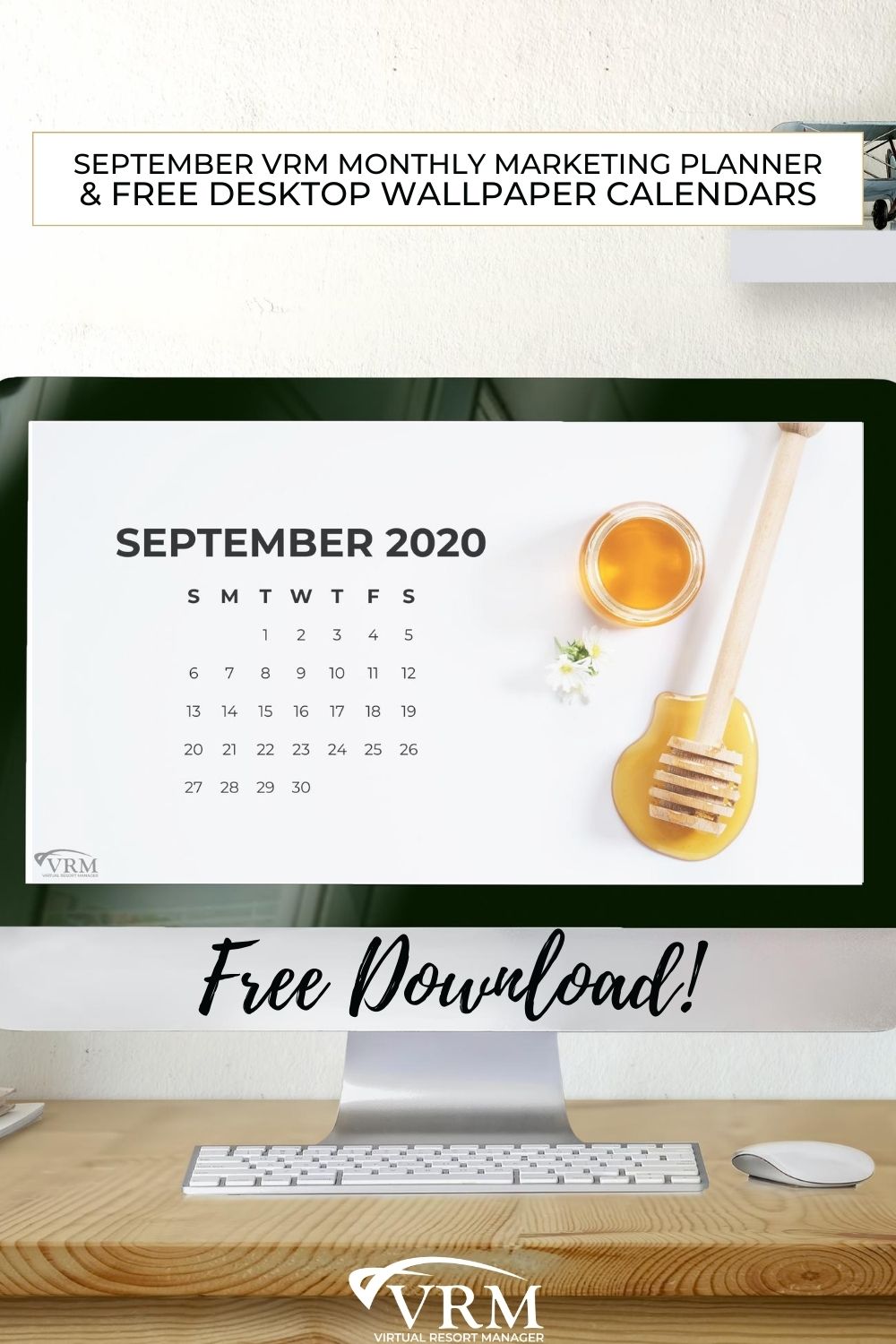 September VRM Monthly Marketing Planner and Free Desktop Wallpaper Calendars