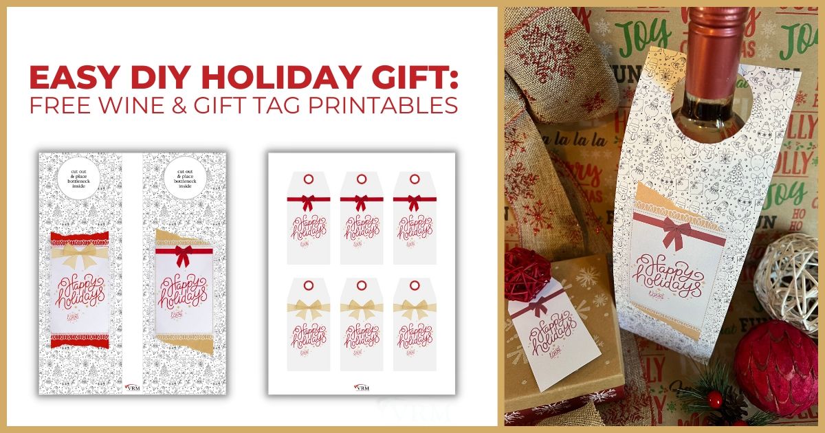 Easy DIY Holiday Gift, Free Wine & Gift Tag Printables